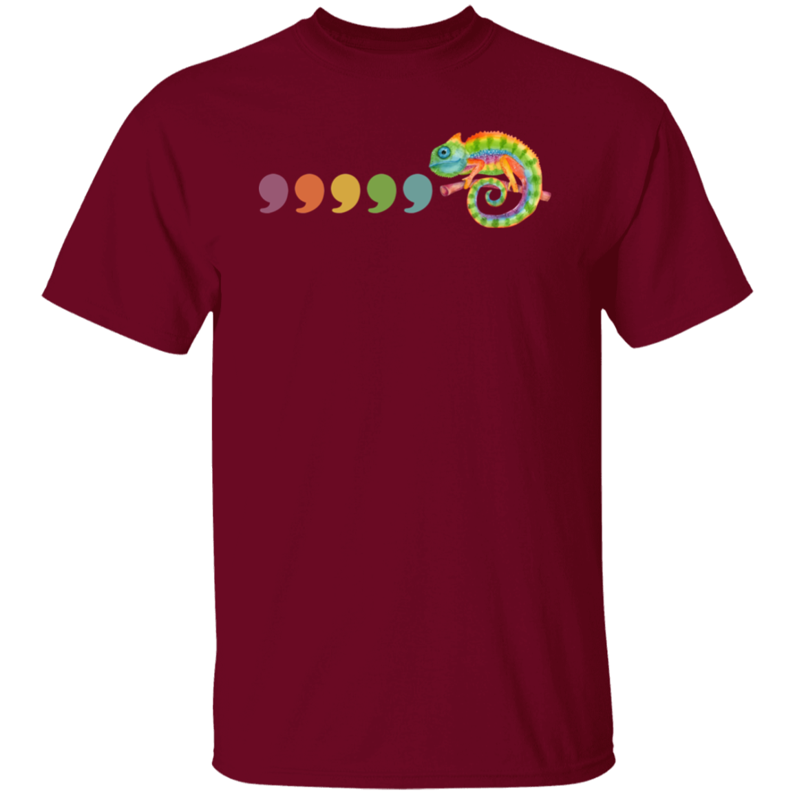 Comma Comma Chameleon Teacher T-Shirt - lapicta