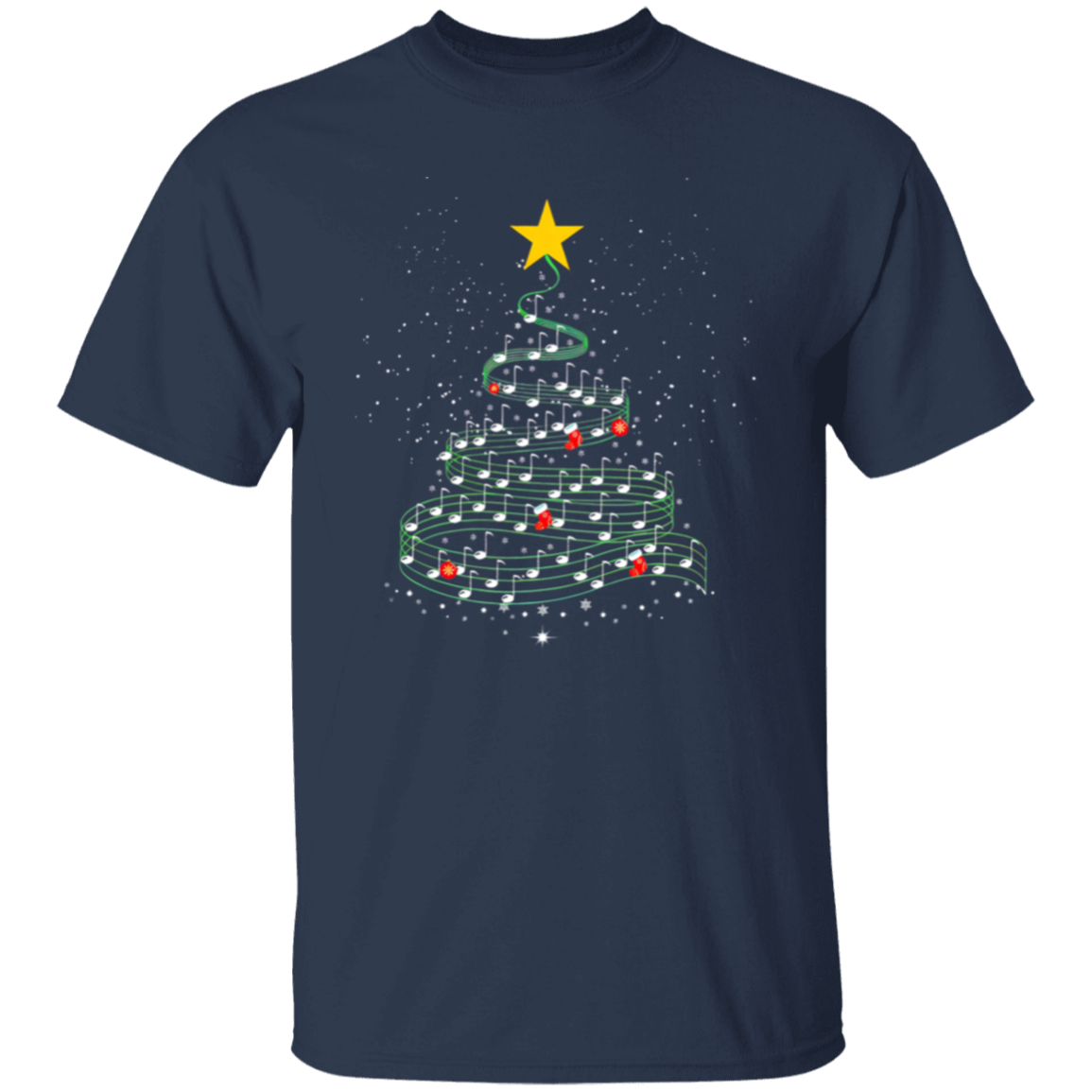 Music Note Christmas Tree Teacher Vintage Unisex  T-Shirt - letter
