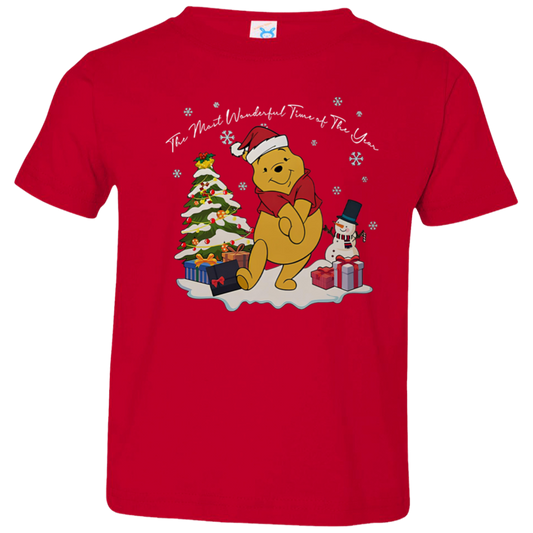 Pooh Christmas The Most Wonderful Time Of The Year 3321 Toddler Jersey T-Shirt - maria