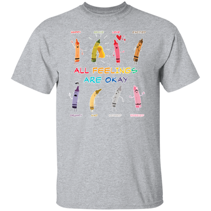 All Feelings Are Okay Teacher  T-Shirt - lapicta