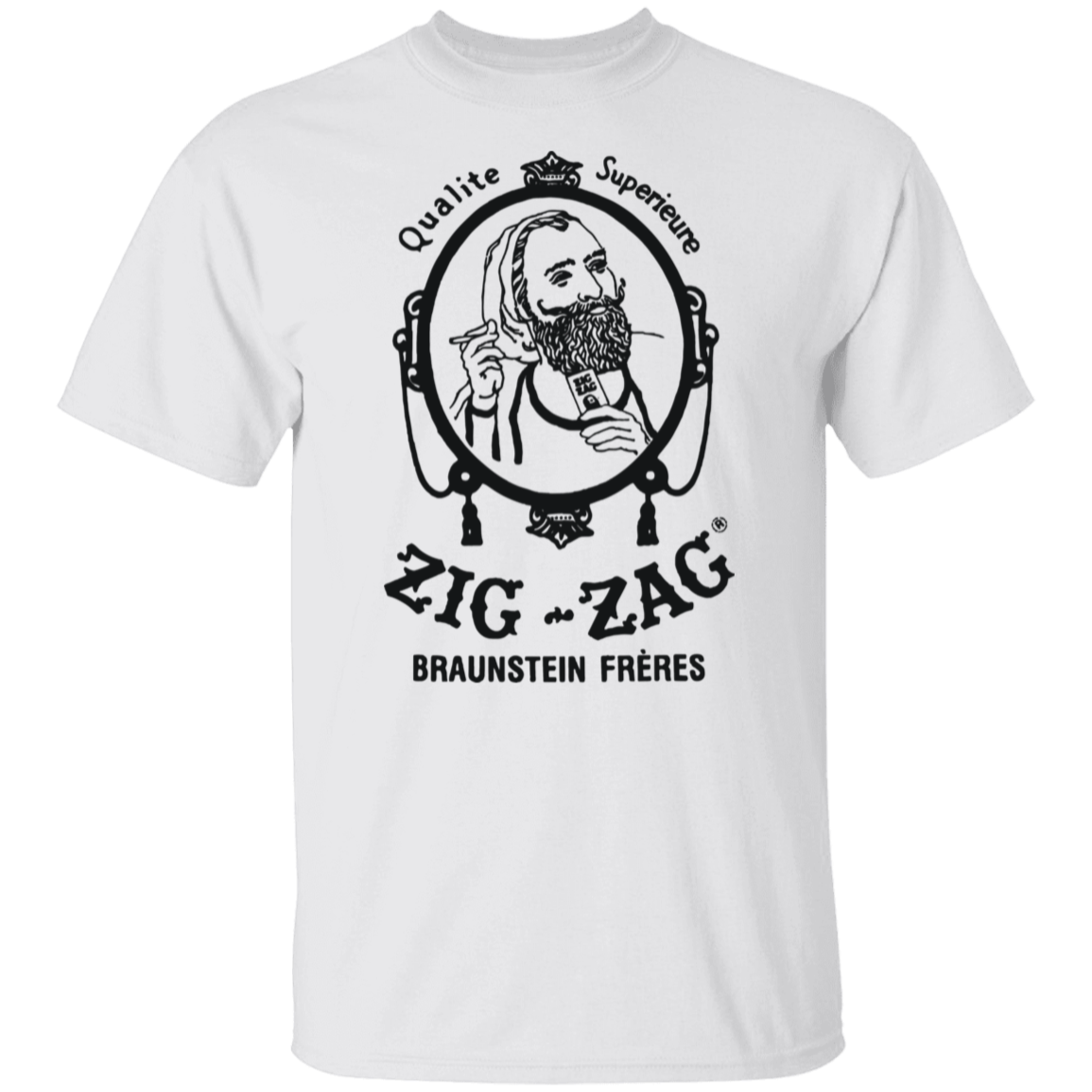 Vintage Zig Zag Man Logo T-Shirt - leleart