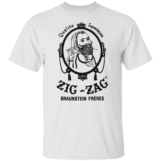 Vintage Zig Zag Man Logo T-Shirt - leleart