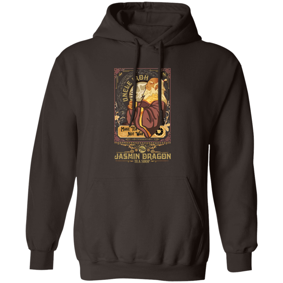 Vintage Retro Uncle Iroh Make Tea Not War Gildan Pullover Hoodie