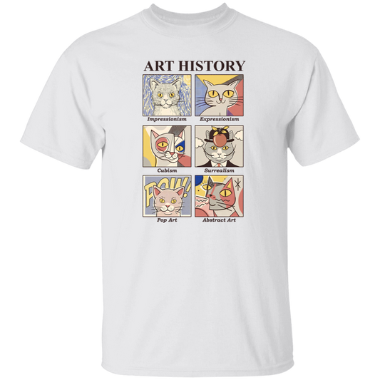 Art History Cat Teacher Vintage Unisex T-Shirt - letter