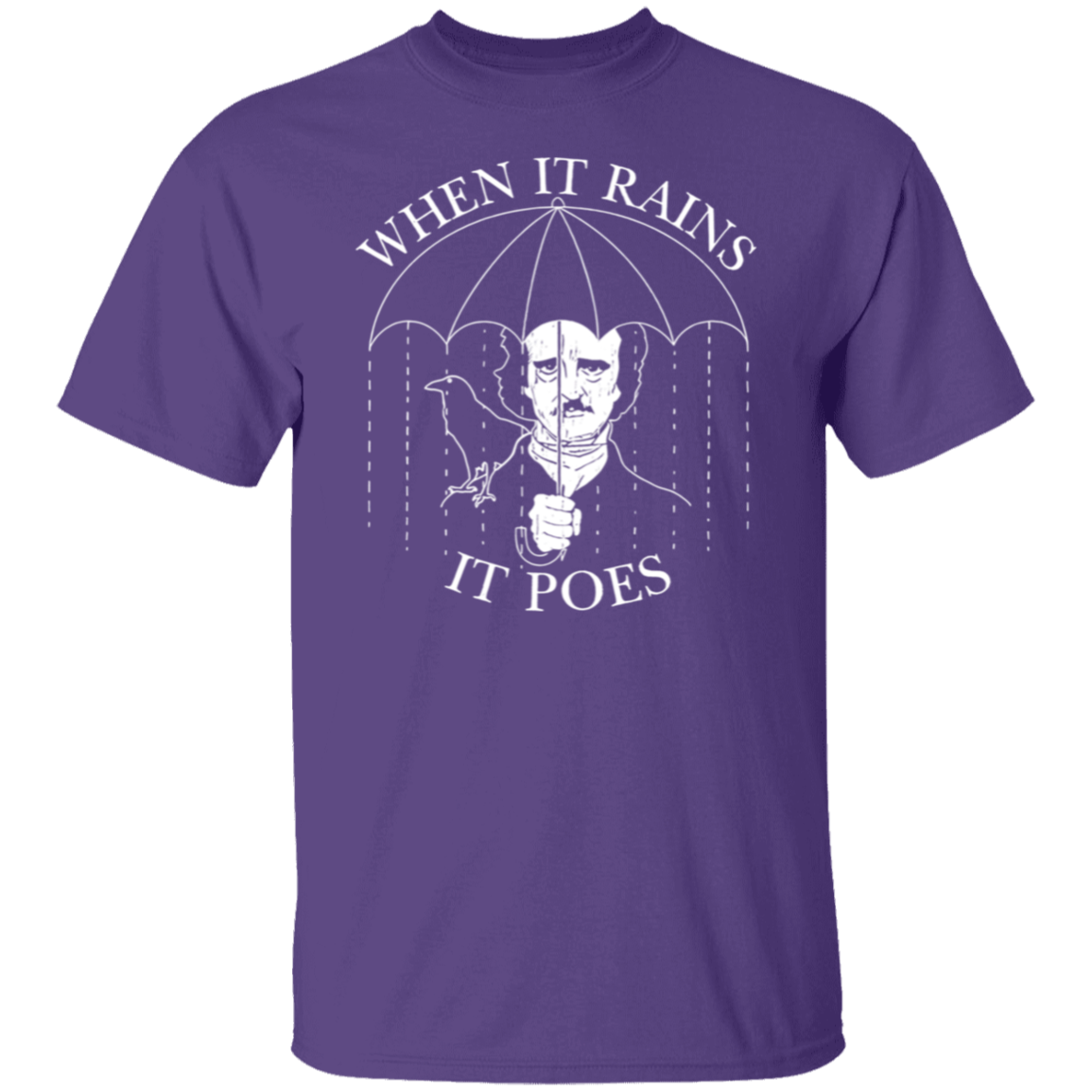 When It Rains It Poes Teacher T-Shirt - CDCraft
