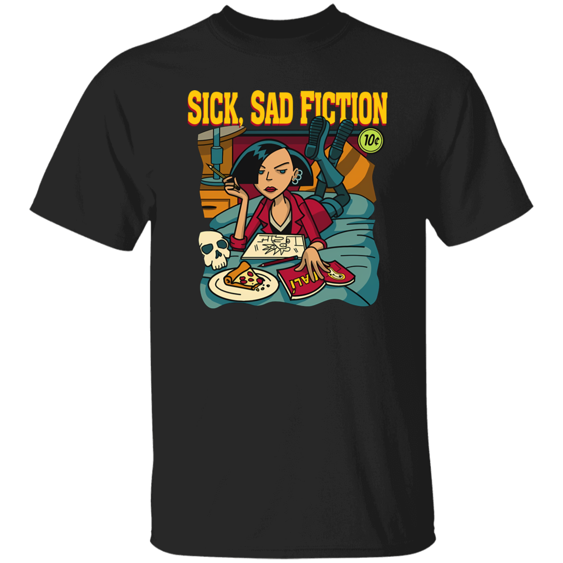 G500 5.3 oz. T-Shirt Sick Sad Fiction - Jane Lane Classic T-Shirt