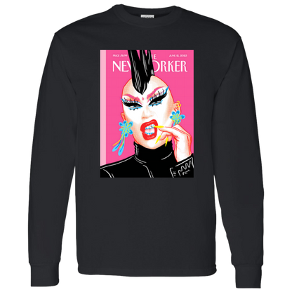 G540 LS T-Shirt 5.3 oz. The New Yorker Magazine Cover The Look Of Pride By Sasha Velour Unisex T-Shirt