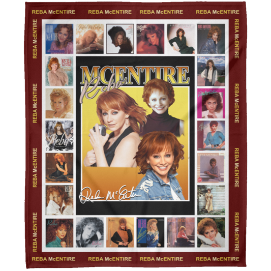 Reba Mcentire Signature Fleece Blanket, Premium Sherpa Blanket, Reba Mcentire Blanket, The Queen of Country Quilt	FLM Arctic Fleece Blanket 50x60