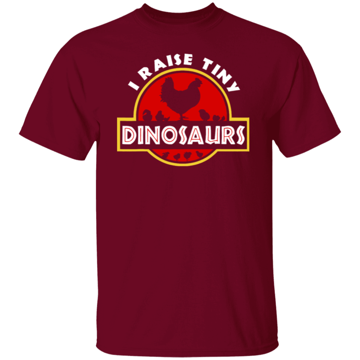 I Raise Tiny Dinosaurs Tee Funny Chicken Lover Farmer Gift Vintage T-Shirt - leleart