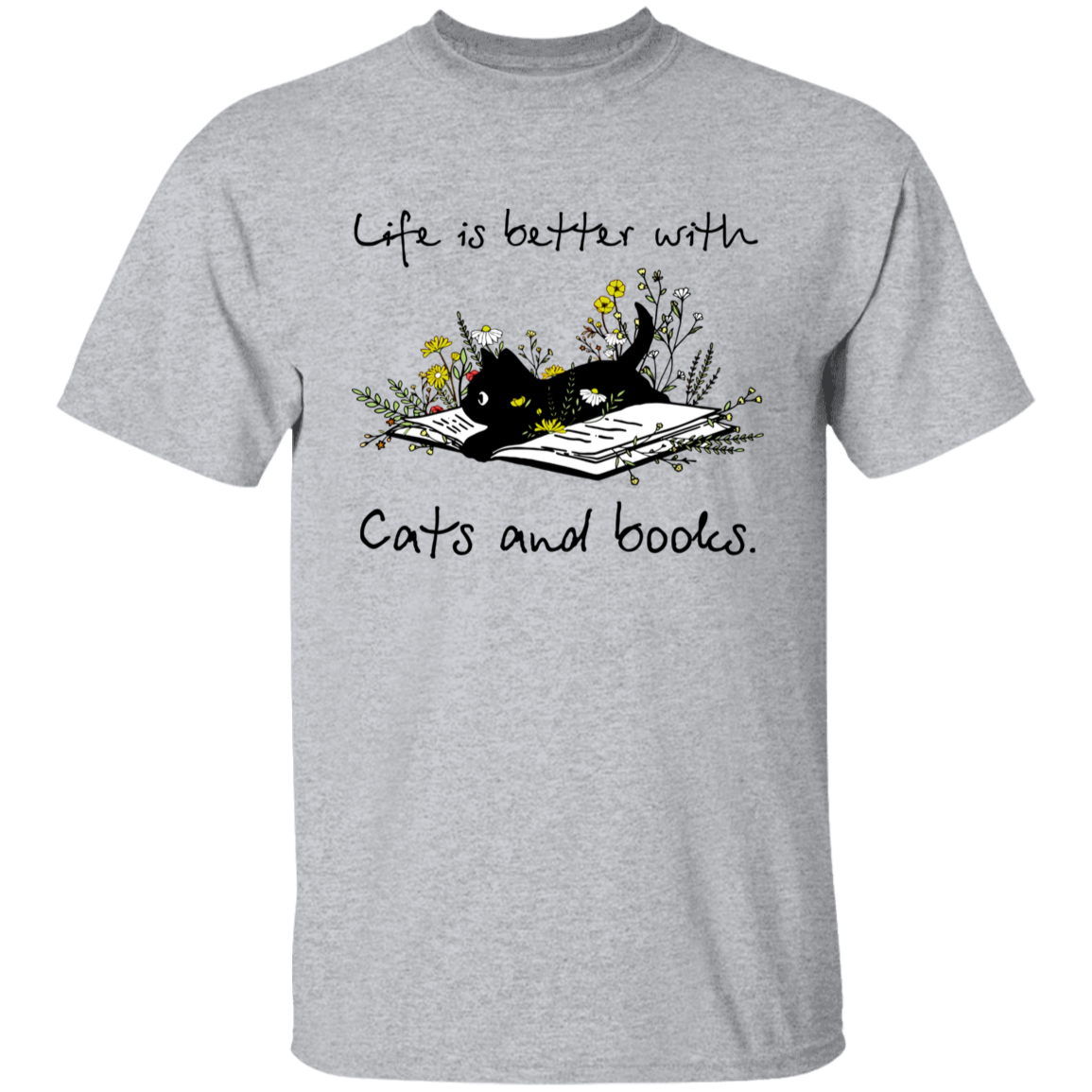 Life Is Better With Cats And Books Vintage T-Shirt - YOUTH