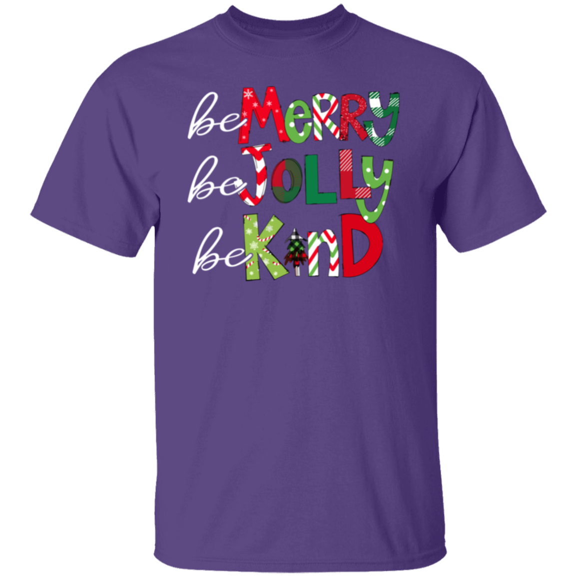 Be Merry Be Jolly Be Kind Teacher T-Shirt - lapicta fixed