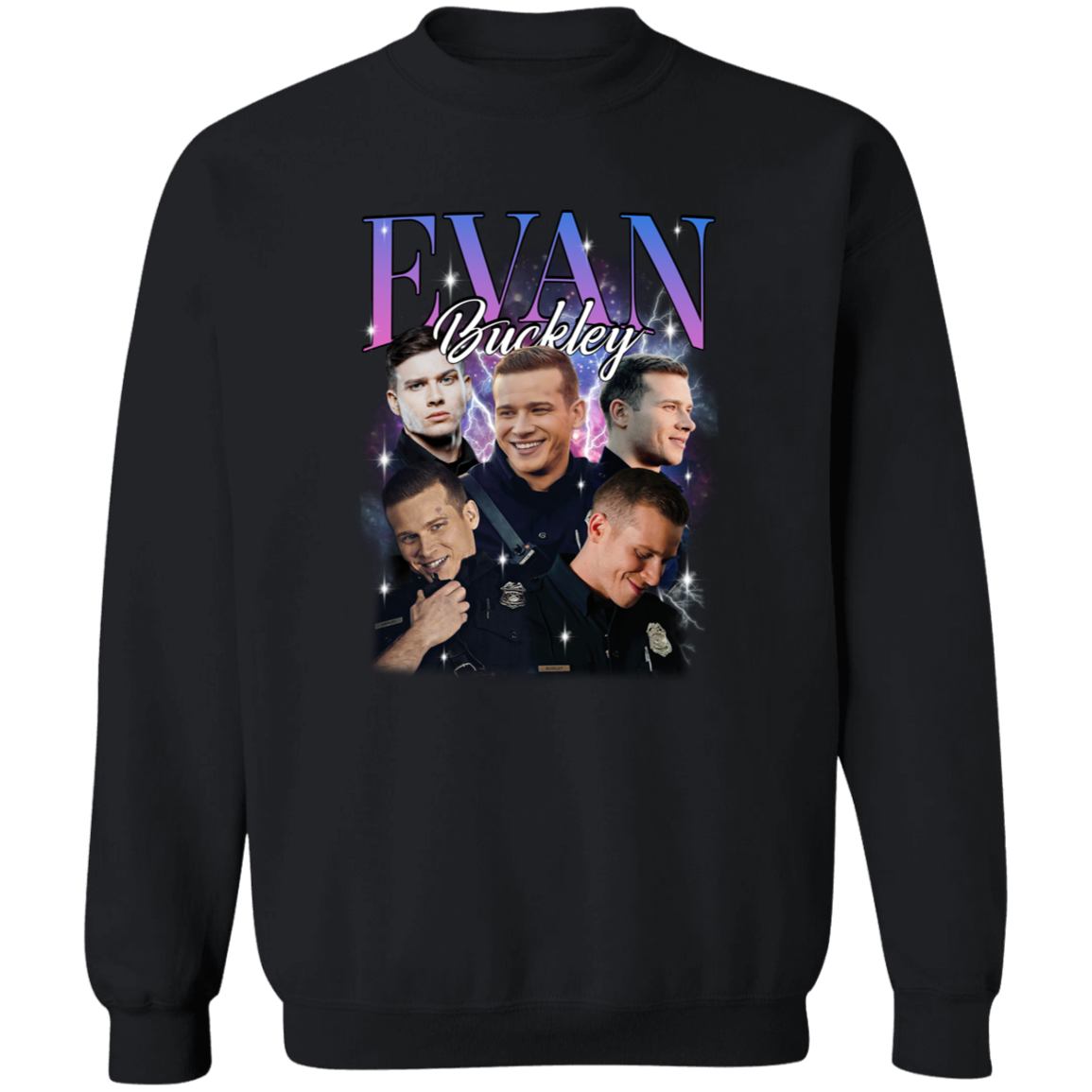Evan Buckley Vintage  Crewneck Pullover Sweatshirt - ID15102448