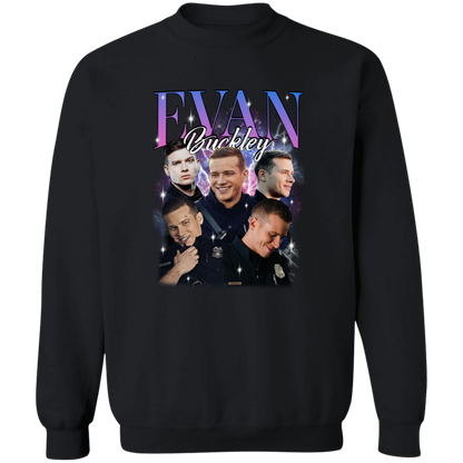 Evan Buckley Vintage  Crewneck Pullover Sweatshirt - ID15102448