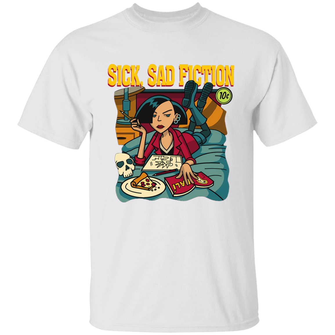G500B Youth 5.3 oz 100% Cotton T-Shirt Sick Sad Fiction - Jane Lane Classic T-Shirt