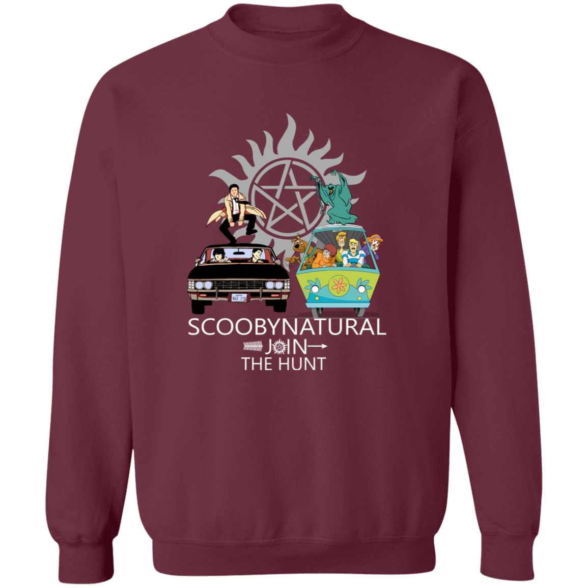 Scoobynatural Join The Hunt Supernatural G180 Gildan Crewneck Pullover Sweatshirt - lucy - 91637472