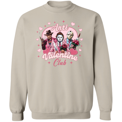 Anti Valentine Club Horror Friends Crewneck Pullover Sweatshirt - ID30122424