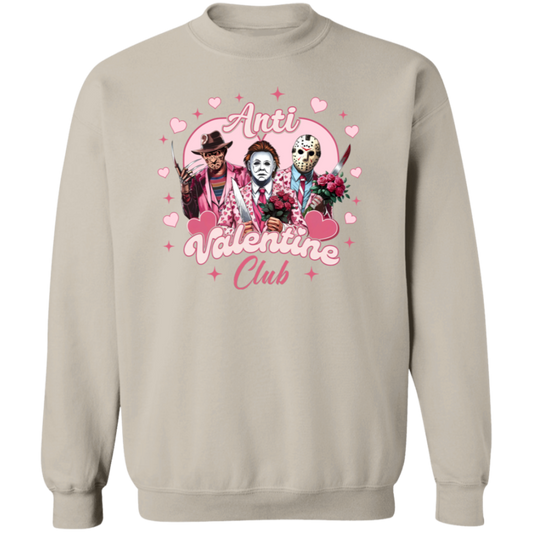 Anti Valentine Club Horror Friends Crewneck Pullover Sweatshirt - ID30122424