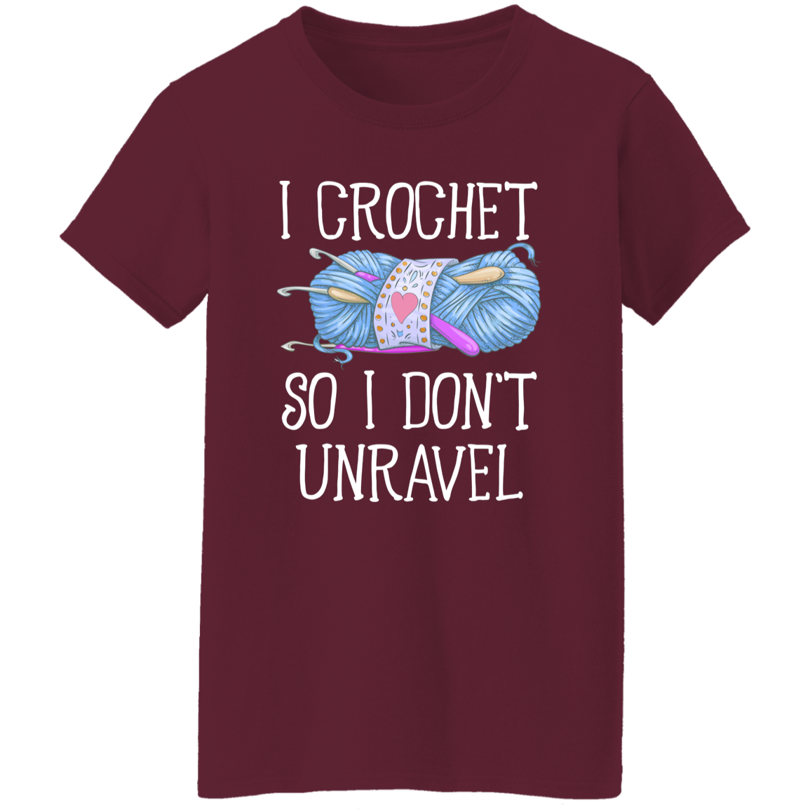I Crochet So I Don’t Unravel For Crochet Lover Vintage T-Shirt - WOMEN