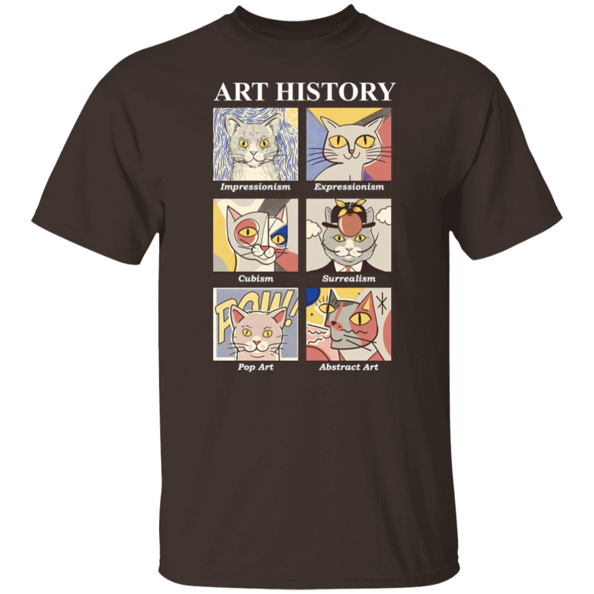 Art History Cat Teacher Vintage Unisex T-Shirt - letter