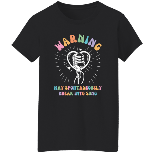 May Spontaneously Break Into Song Teacher Vintage G500L Ladies' 5.3 oz. T-Shirt - letter - WOMEN