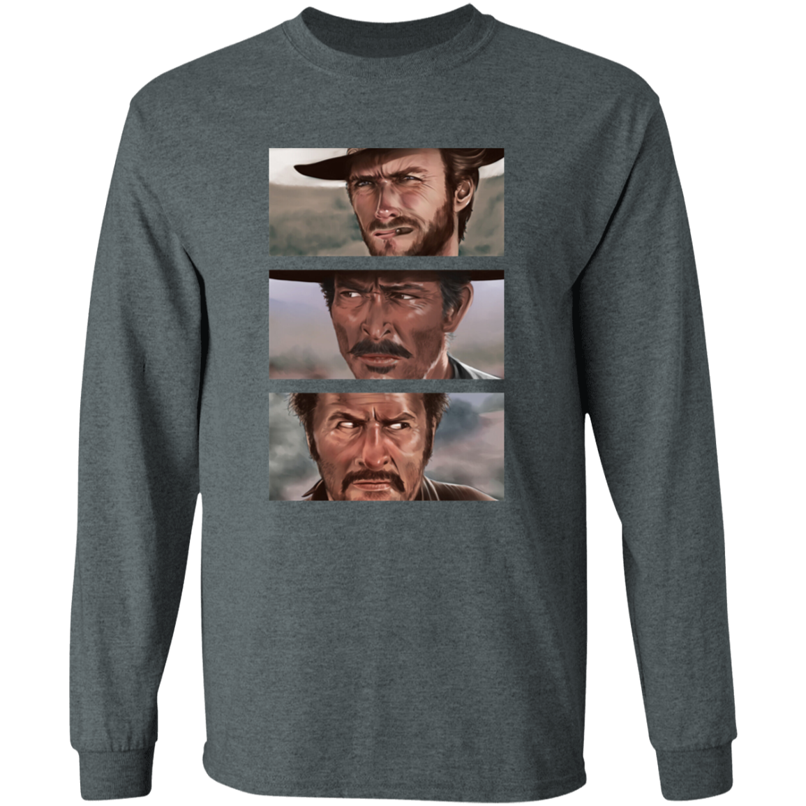 G540 LS T-Shirt 5.3 oz. The Good The Bad And The Ugly Clint Eastwood Movie T-Shirt