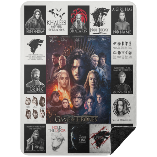 Hold The Door Game Of Thrones For Fans Collection Fleece Blanket, Premium Sherpa Blanket, Game Of Thrones Movie BlanketBSHL Premium Black Sherpa Blanket 60x80
