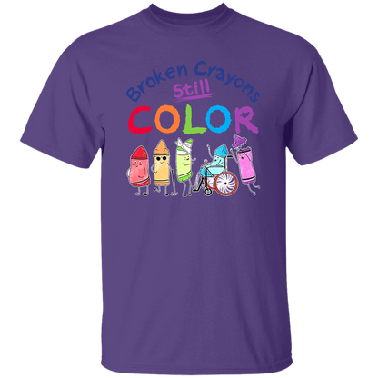 Broken Crayons Still Color Teacher T-Shirt - lapicta