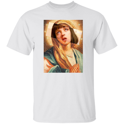 Pulp Fiction Virgin Mary Mia Wallace T-Shirt - leleart