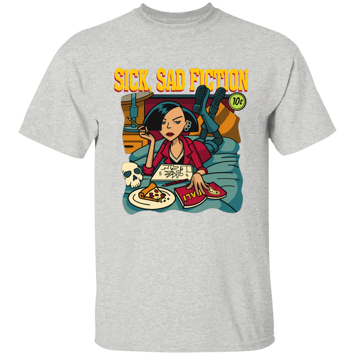 G500B Youth 5.3 oz 100% Cotton T-Shirt Sick Sad Fiction - Jane Lane Classic T-Shirt