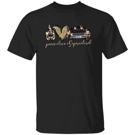 Supernatural Chibi Peace Love Design For Fans Of Supernatural Movie  T-Shirt