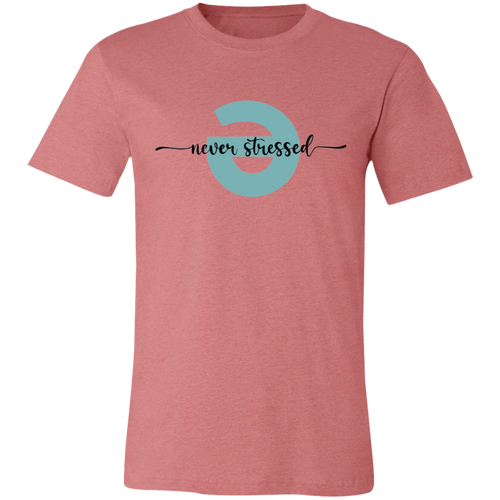 Never Stressed Teacher Vintage 3001C Unisex Jersey Short-Sleeve T-Shirt - letter