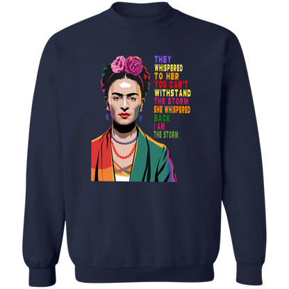 G180 Gildan Crewneck Pullover Sweatshirt 	I Am The Storm Women Black History Shirt
