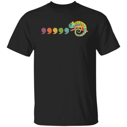 Comma Comma Chameleon Teacher T-Shirt - lapicta