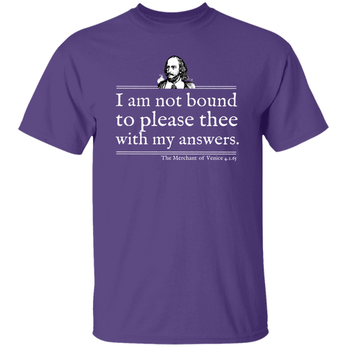 I Am Not Bound To Please Thee With My Answers Teacher Vintage T-Shirt