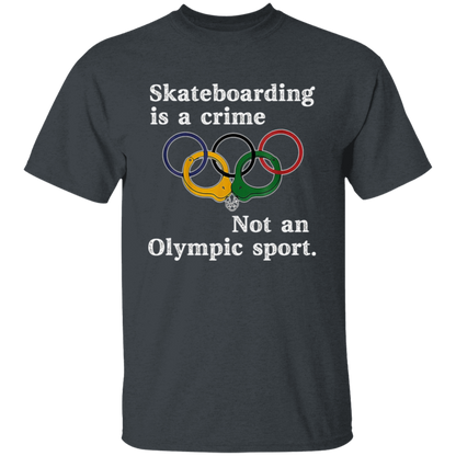 Vintage Skateboarding Is A Crime Not An Olympic Sport Unisex T-Shirt - lucy  - 94995108
