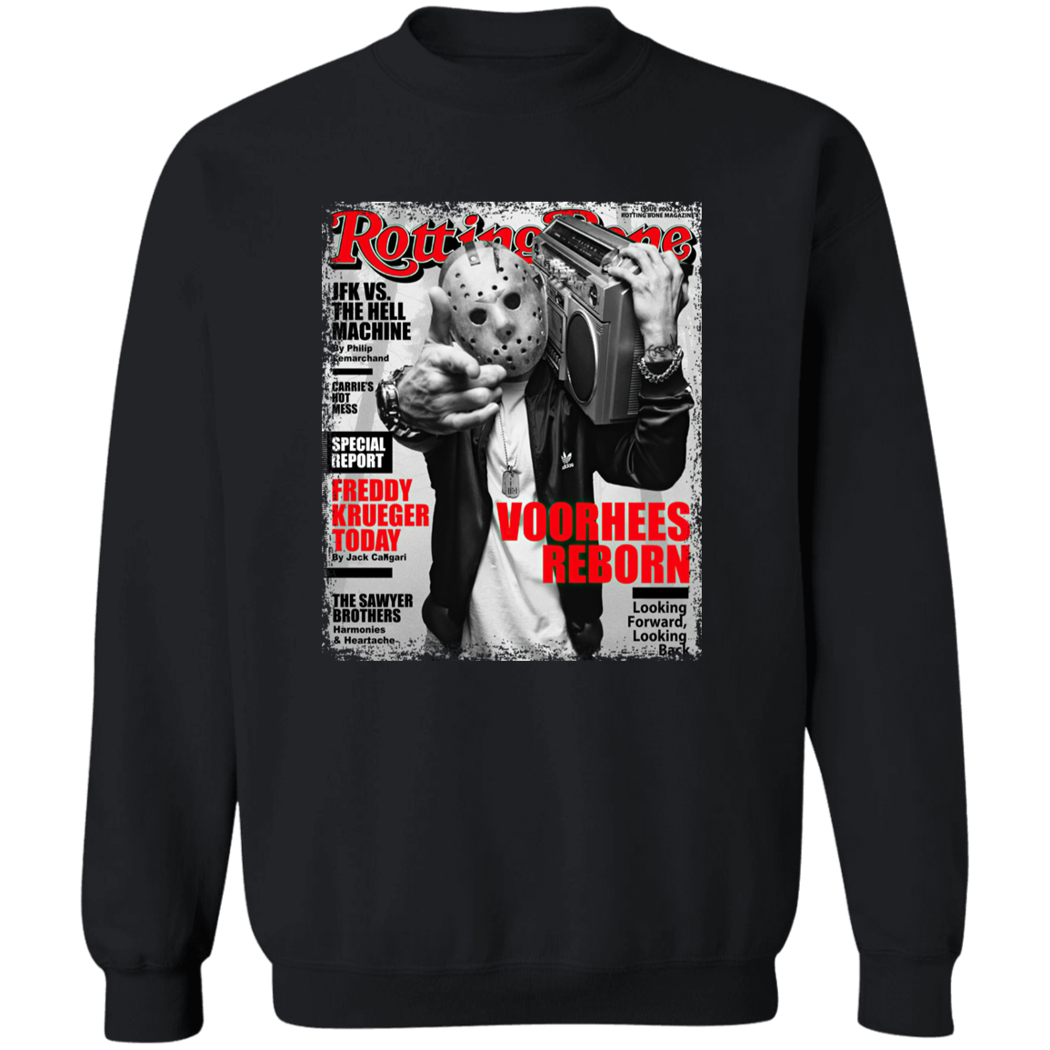 Rotting Bone Issue 002 Voorhees Reborn Halloween Unisex Vintage T-Shirt - SWEATSHIRT
