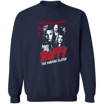 G180 Gildan Crewneck Pullover Sweatshirt Buffy The Vampire Slayer Buffy Unisex Vintage T-Shirt