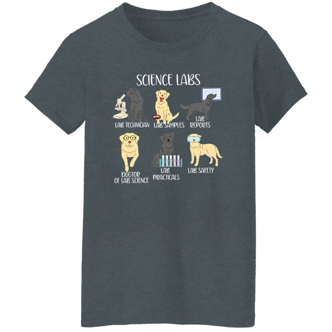 Labrador Retriever Funny Science Teacher Vintage T-Shirt - WOMAN