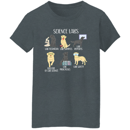 Labrador Retriever Funny Science Teacher Vintage T-Shirt - WOMAN