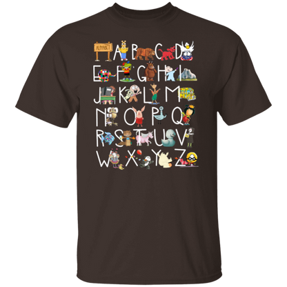 26 Alphabet Animals Teacher T-Shirt - lapicta