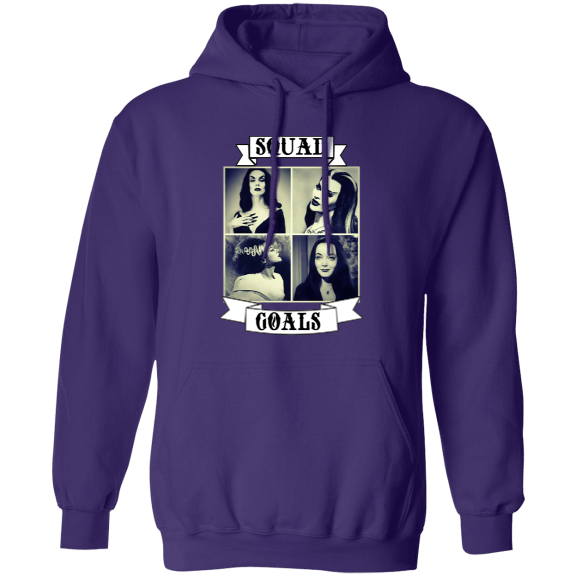 Squad Goals Vampira Morticia Adams Lily Munster Bride Of Frankenstein Gothic  Hoodie