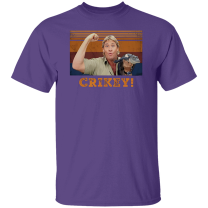 Steve Irwin Animal Lover Crikey Black T-Shirt - leleart