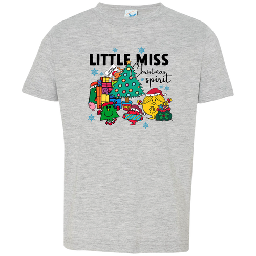 Little Miss Christmas Teacher Vintage 3321 Toddler Jersey T-Shirt - letter