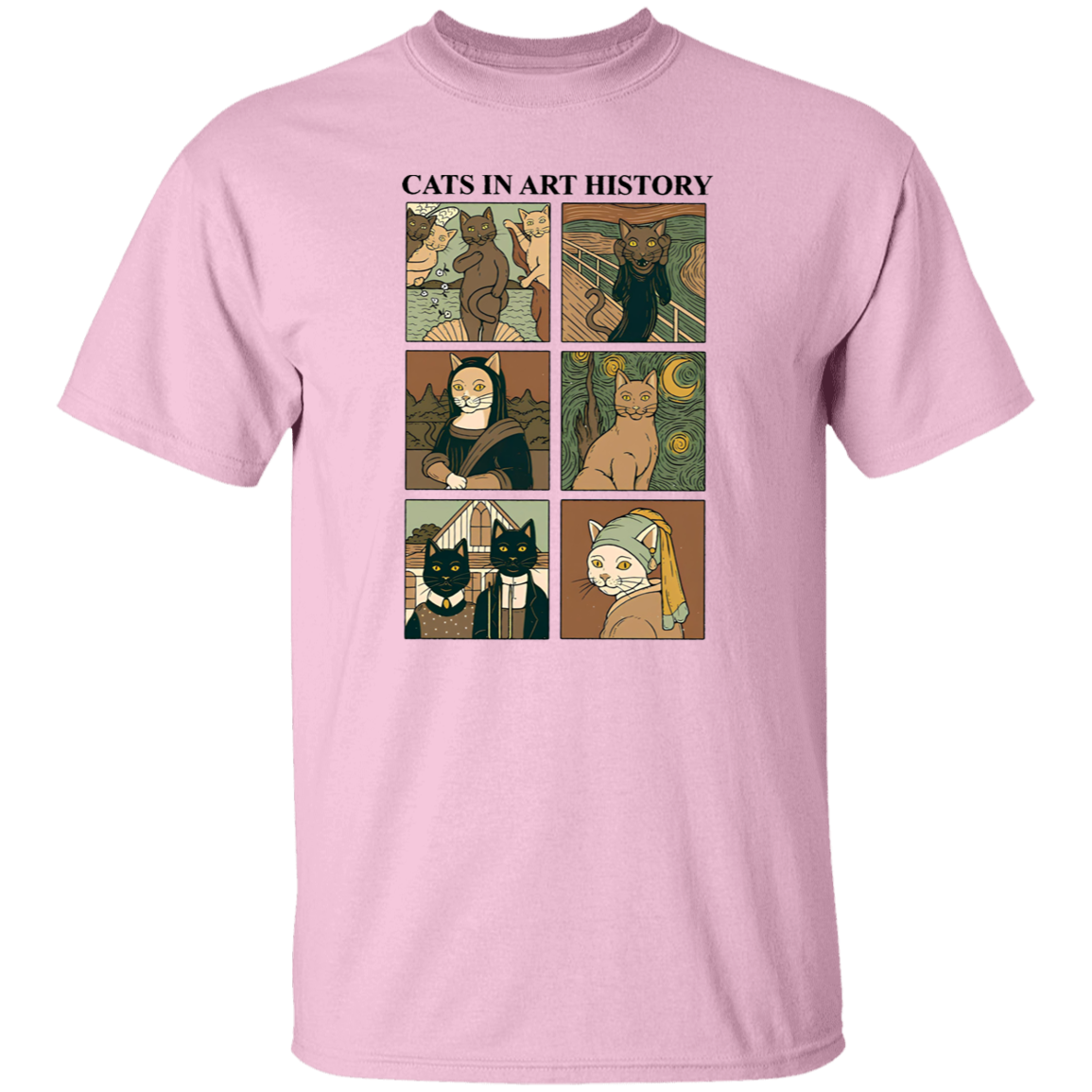 Cat In Art History Teacher Vintage T-Shirt