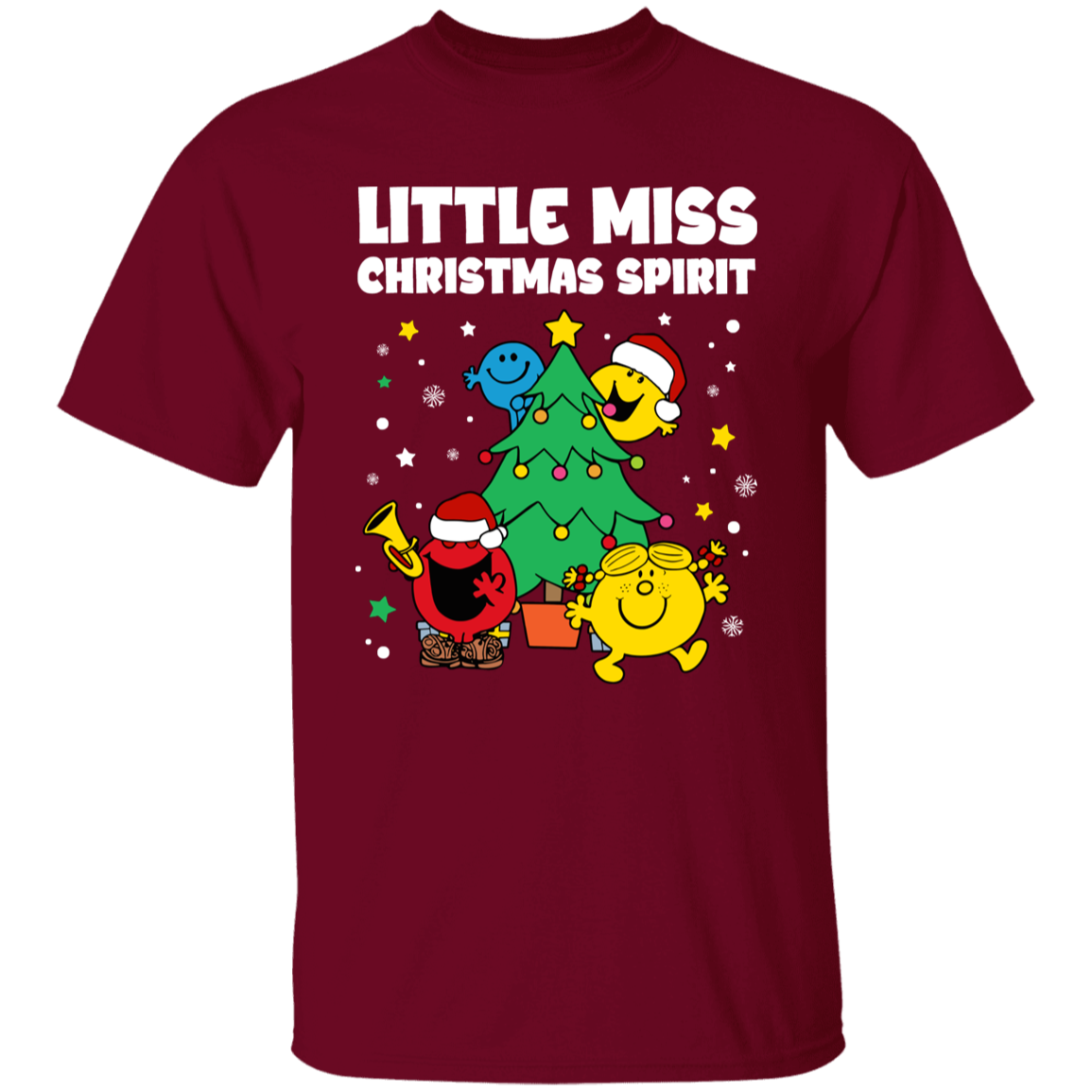 Little Miss Christmas Spirit Teacher Vintage Unisex  T-Shirt - letter