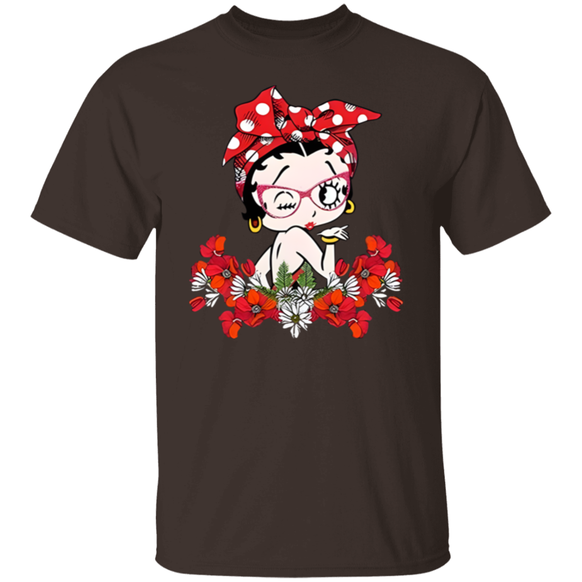 Betty Boop Flower  T-Shirt - leleart