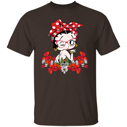 Betty Boop Flower  T-Shirt - leleart