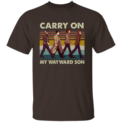 Supernatural Carry On My Wayward Son Abbey Road Vintage Unisex  T-Shirt - lucy - 98033316