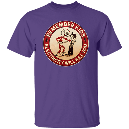 Funny Retro Vintage Electricity Will Kill You Emblem Vintage T-Shirt