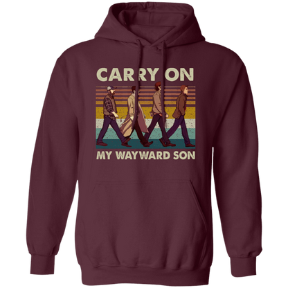 Supernatural Carry On My Wayward Son Vintage Gildan Pullover Hoodie - 98033316